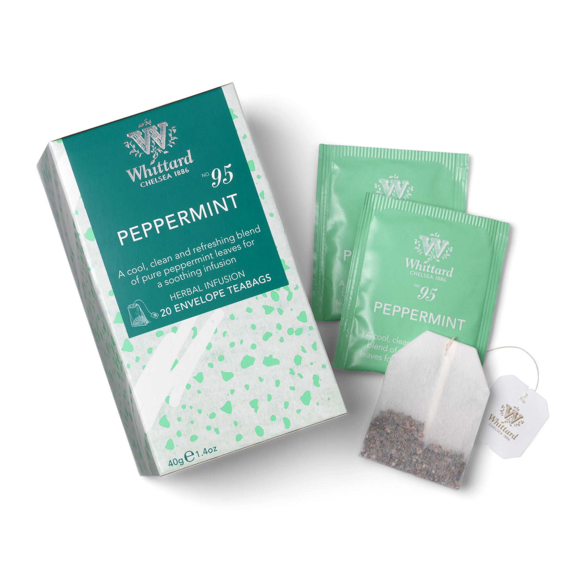 Peppermint Teabags Fruit and Herbal Tea Whittard of Chelsea