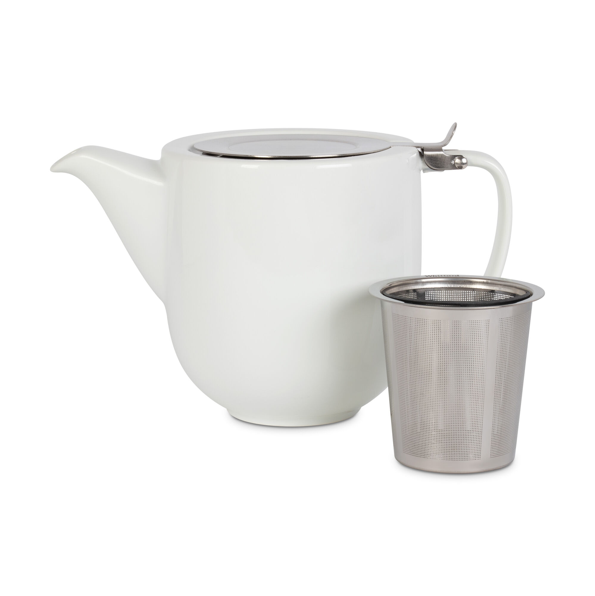 White Fenxiang Teapot with Infuser Whittard of Chelsea