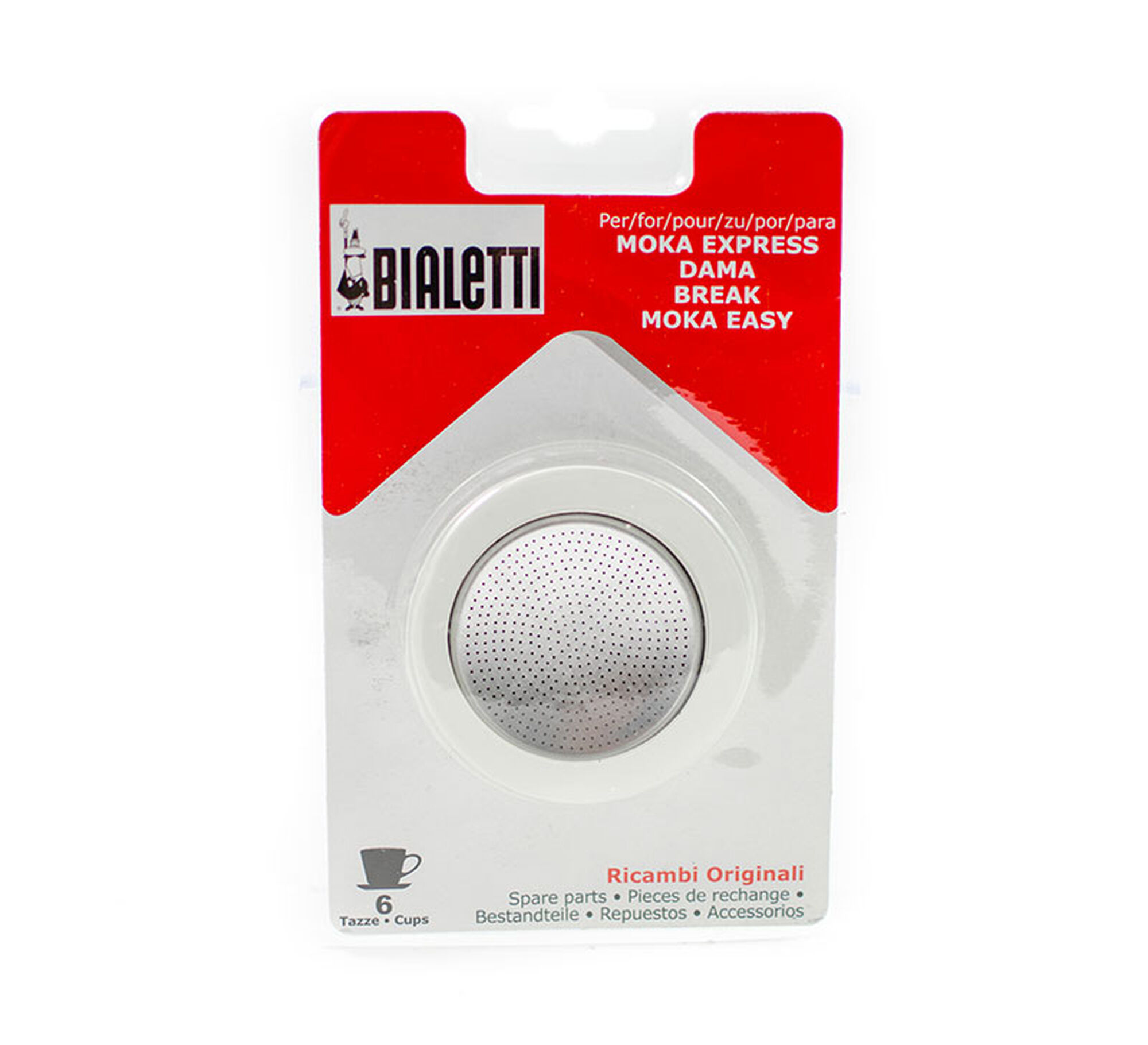 Moka 6Cup Replacement Gasket and Filter Whittard of Chelsea