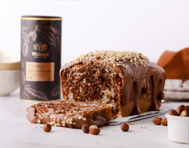 Chocolate Marble Loaf with Peanut Drizzle Recipe