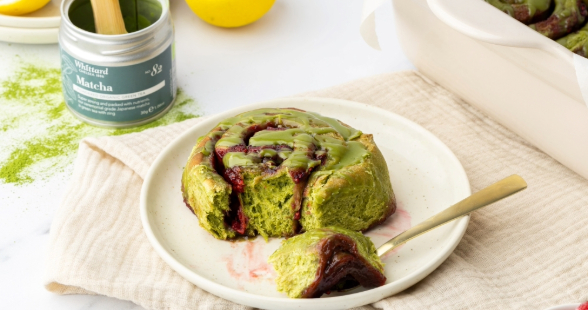 Sweet Matcha Raspberry Rolls