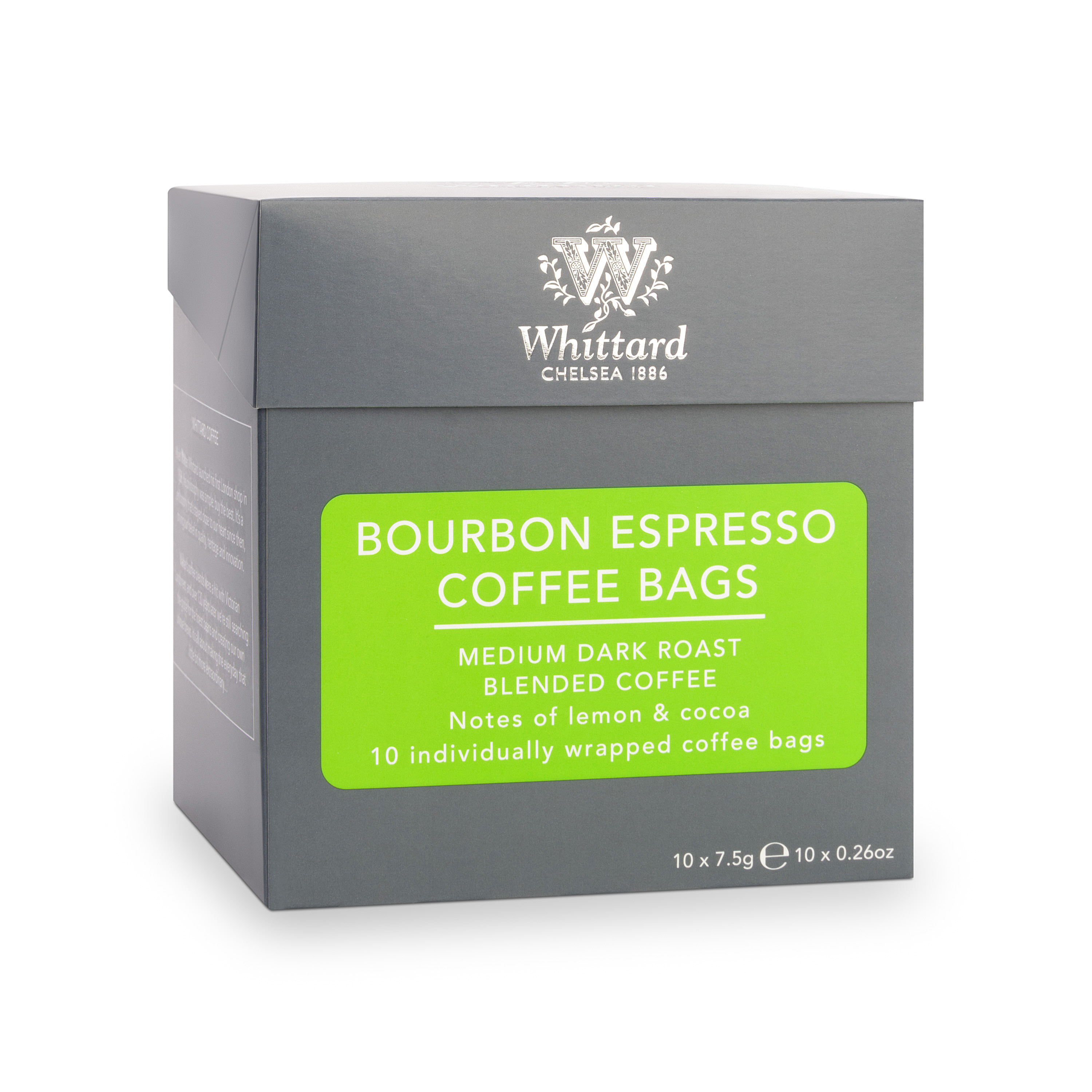 Bourbon Espresso Coffee Bags Coffee Whittard of Chelsea