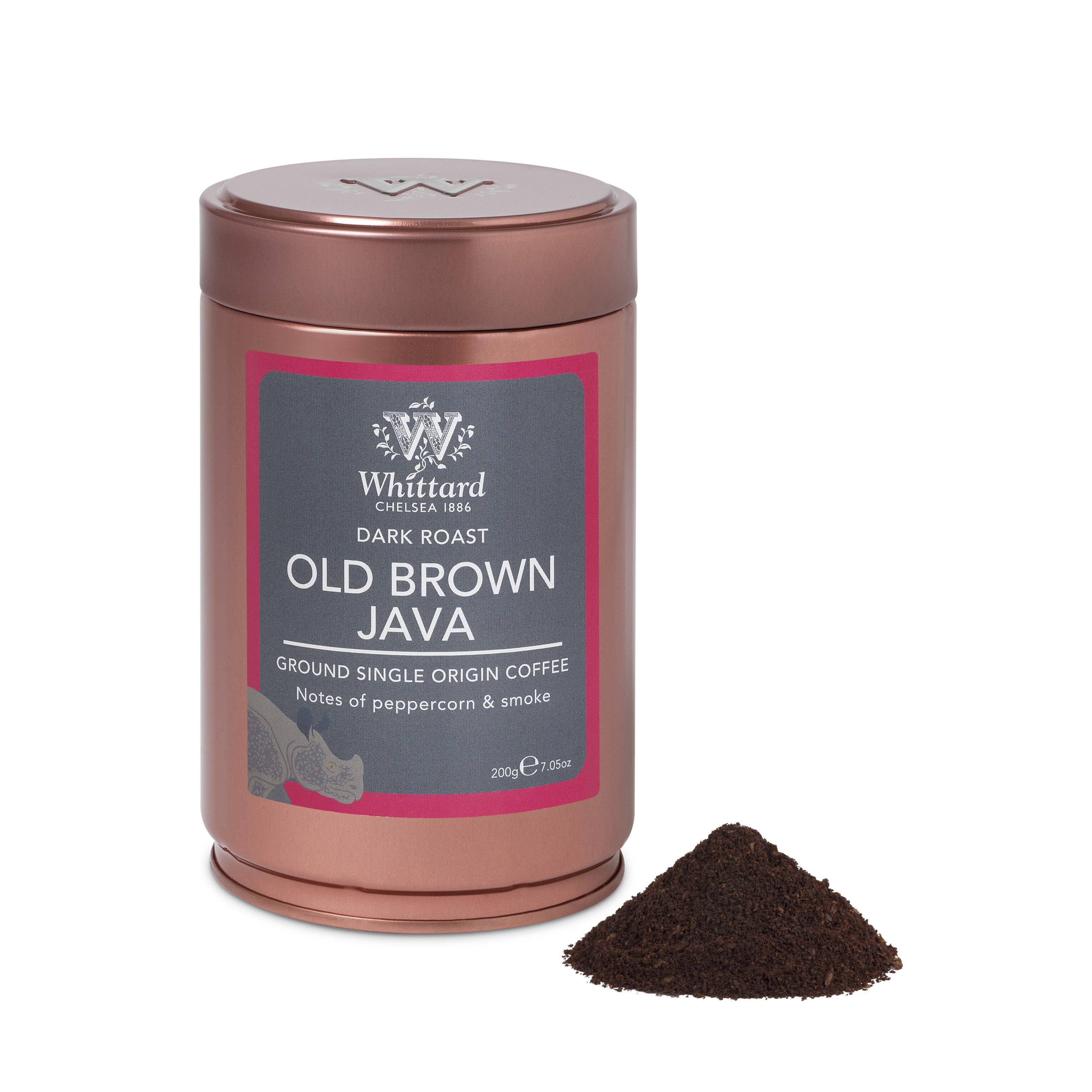 Old Brown Java Ground Coffee Caddy Coffee Whittard of Chelsea